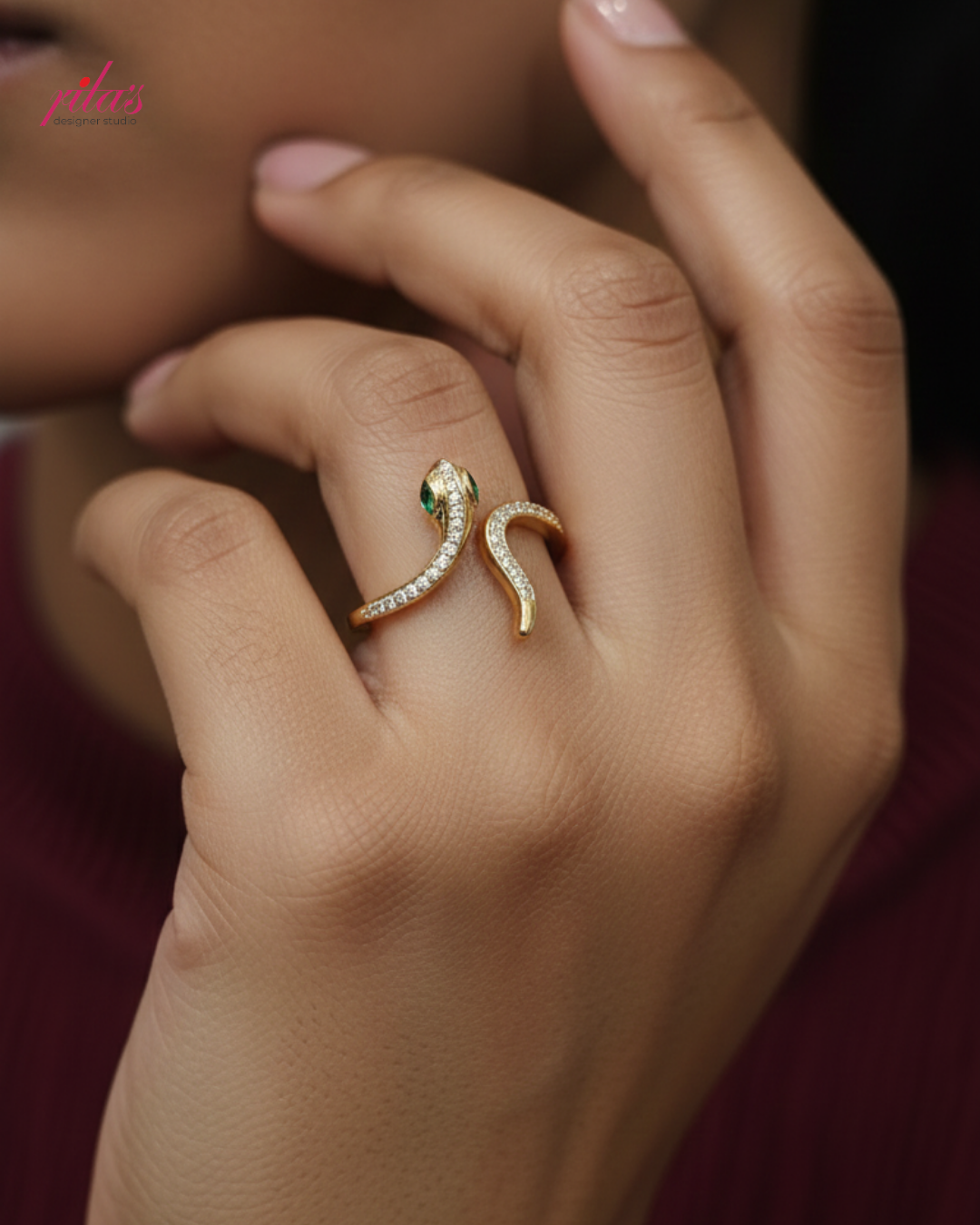 Elegant Dual Curve Gold Luxury Ring
