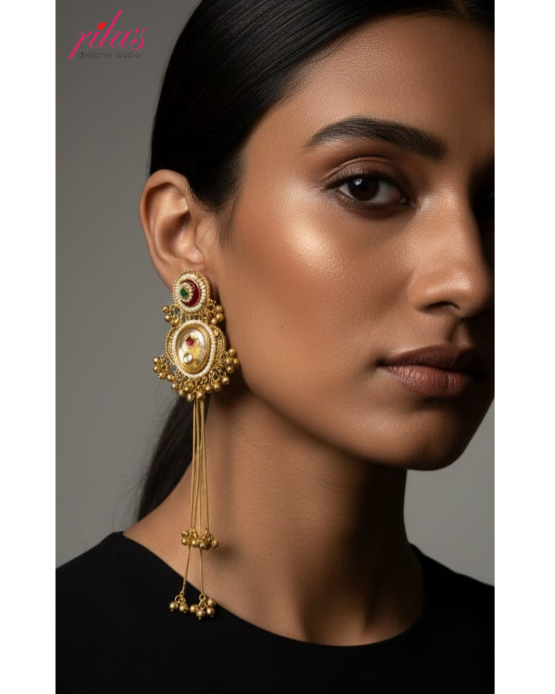 Traditional Temple Drop Earrings