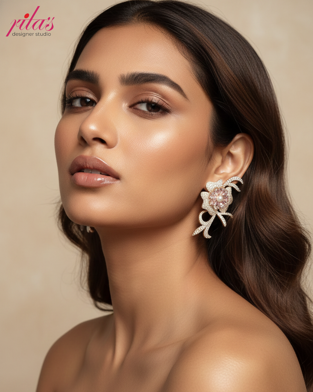 Silver Leaf Statement Earrings