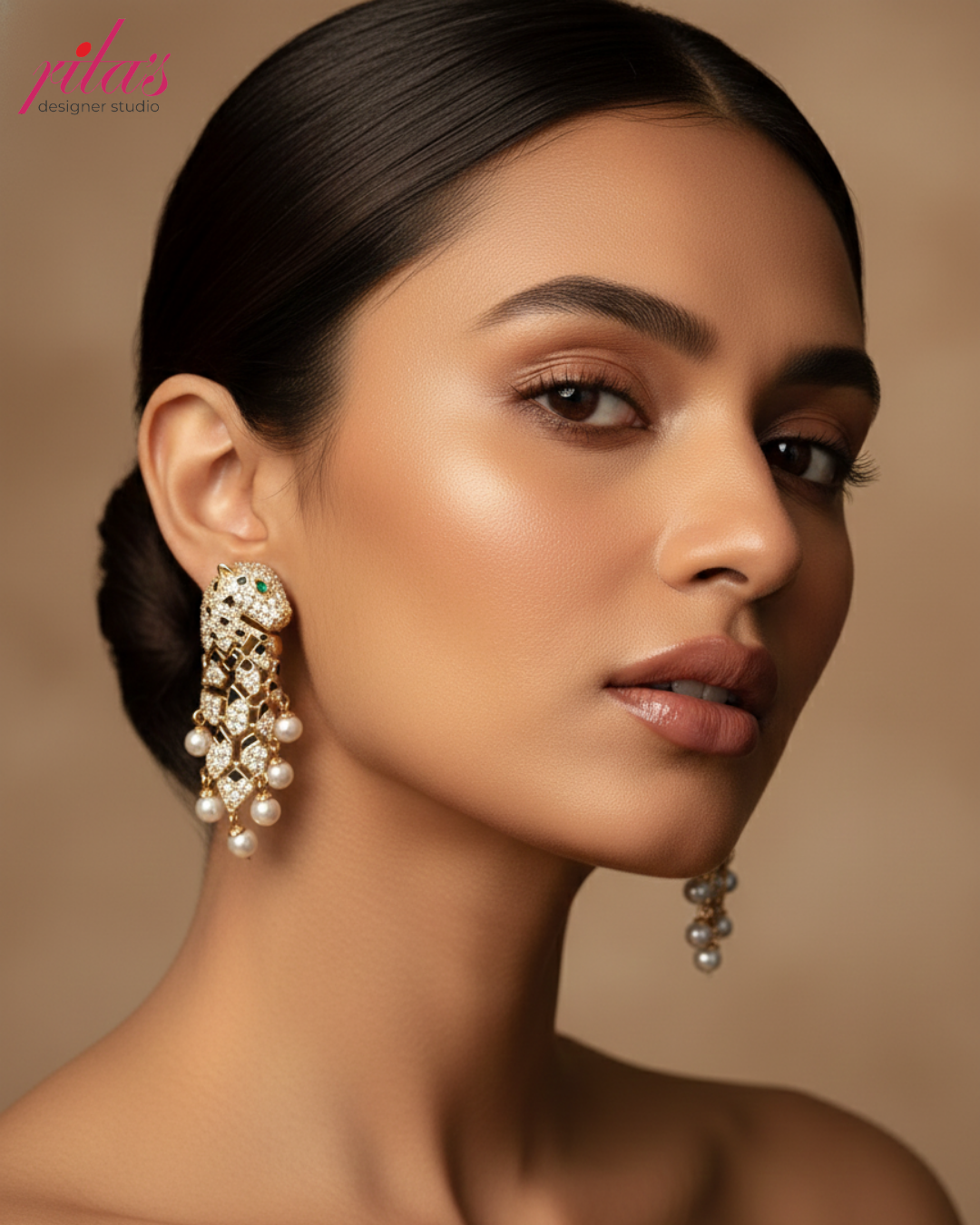 Pearl Cluster Drop Earrings