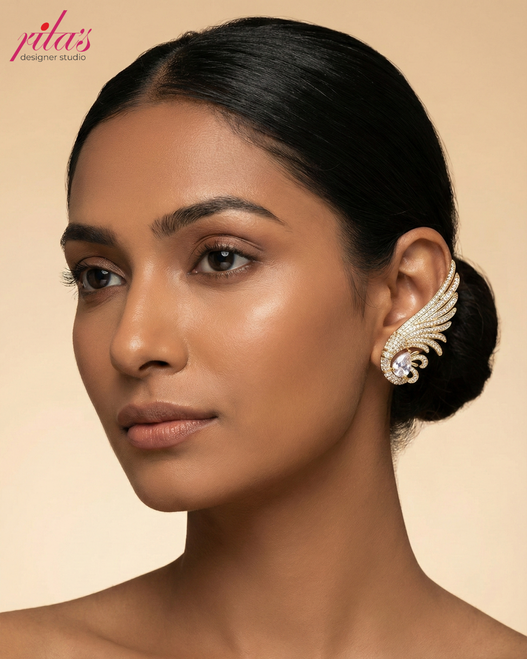 Floral Pearl Stud Earrings