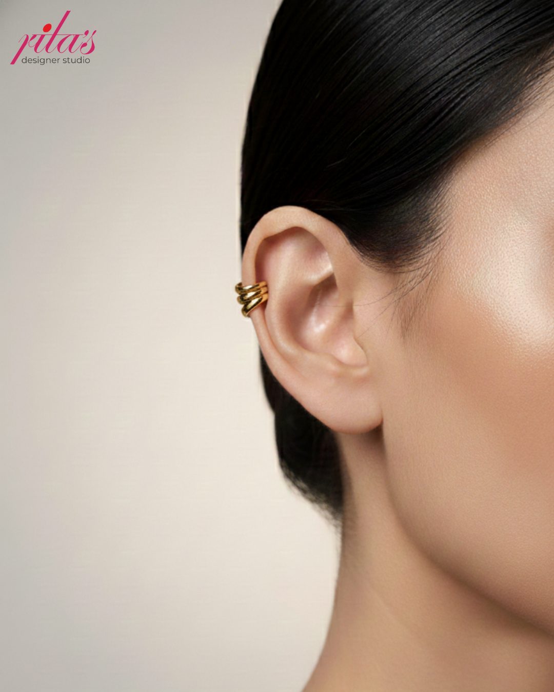 Gold Knot Ear Cuff Earrings