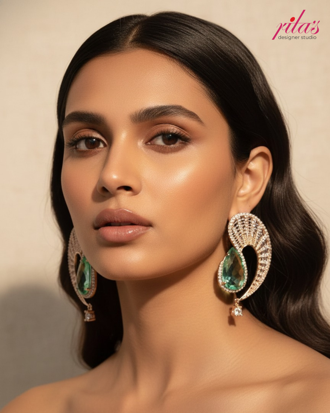 Textured Hoop Statement Earrings