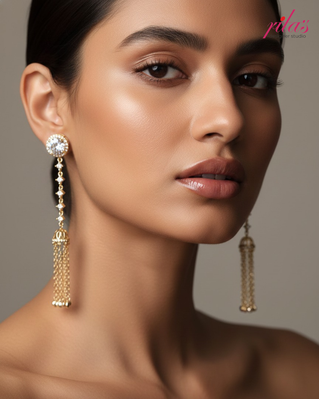 Minimal Gold Bar Drop Earrings