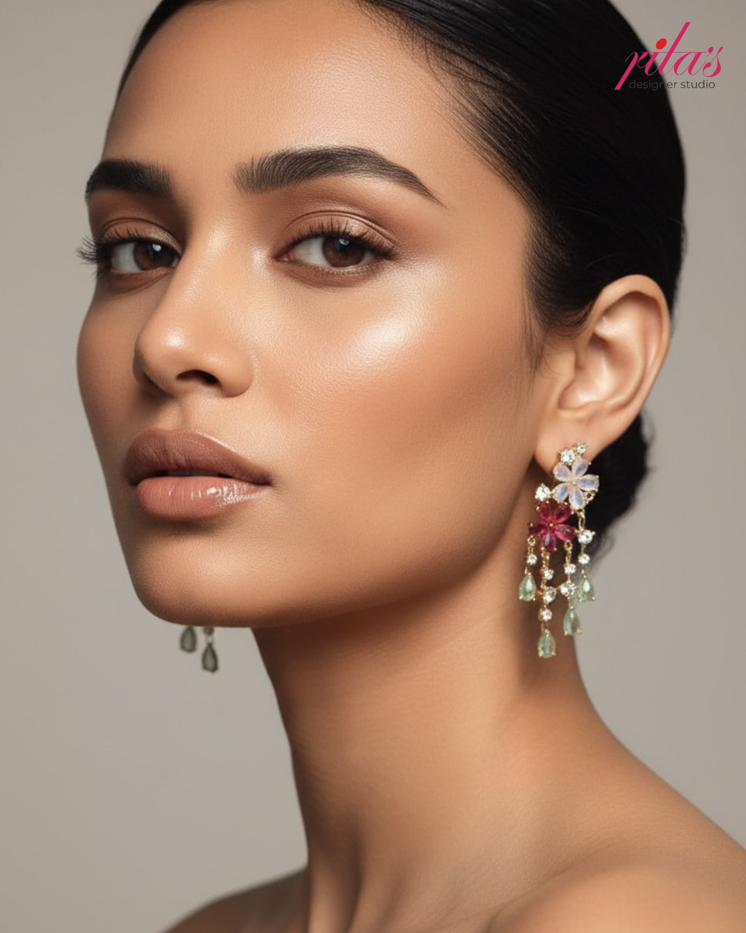 Multicolor Crystal Drop Earrings