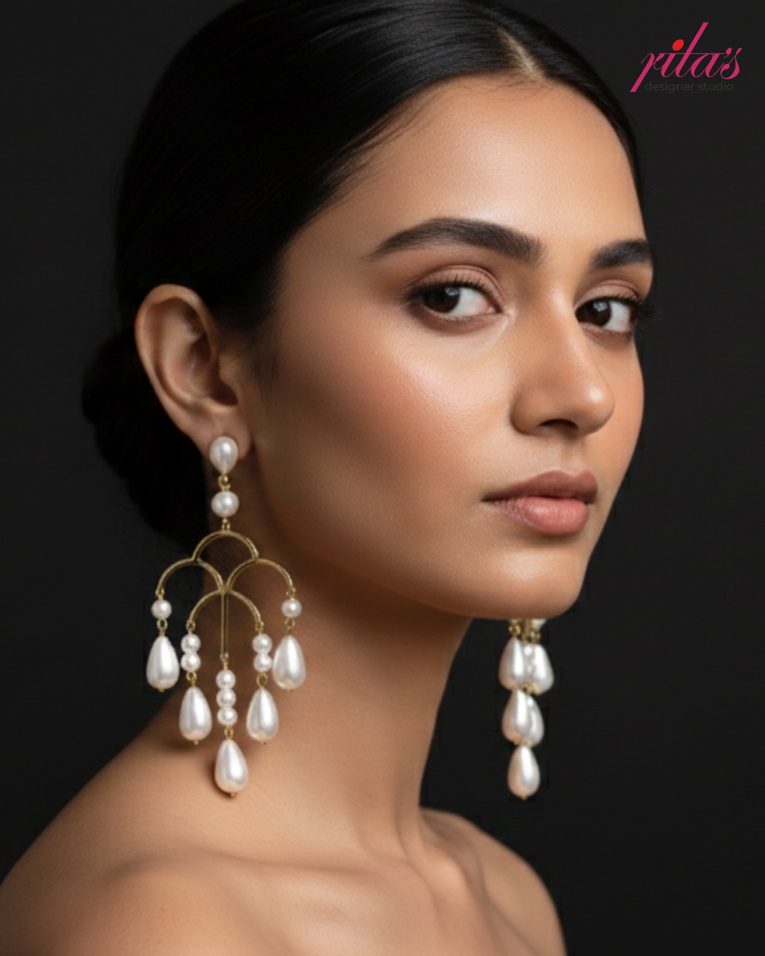 Pearl Arch Drop Earrings