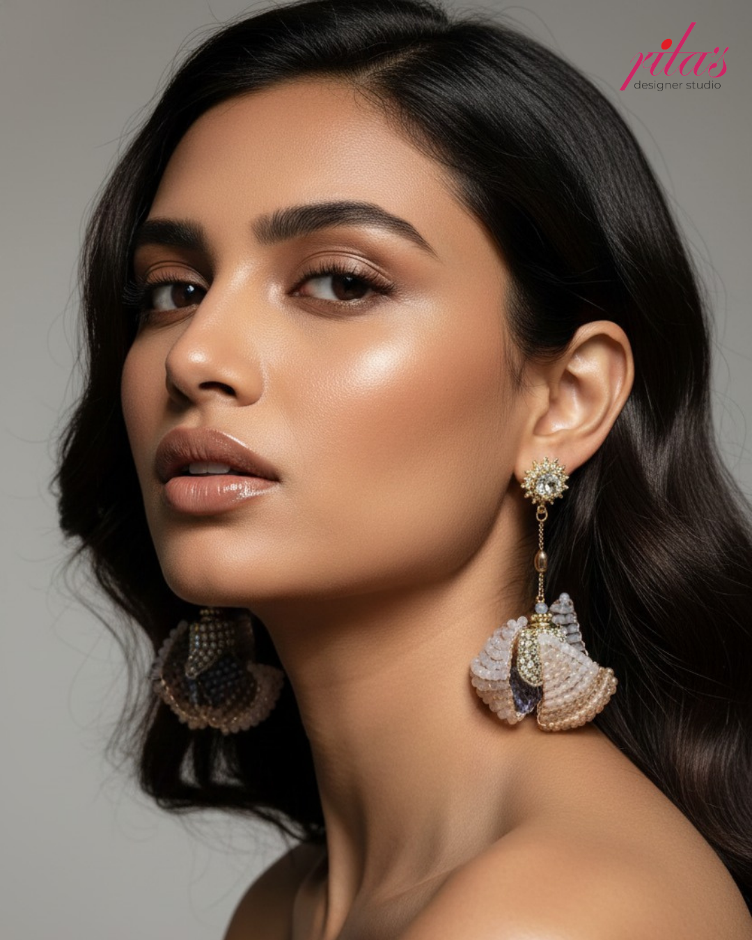 Shell Textured Statement Earrings