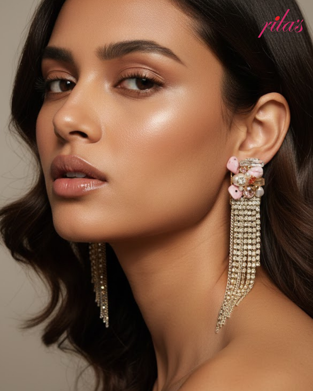 Rose Gold Chain Drop Earrings