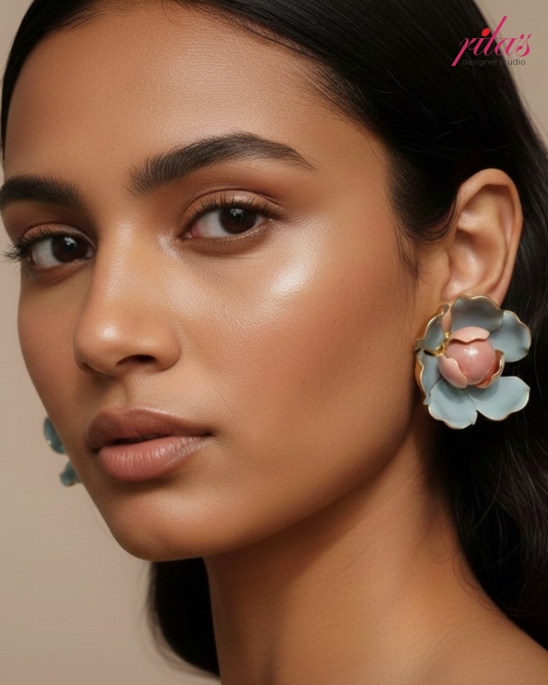 Floral Pastel Stud Earrings