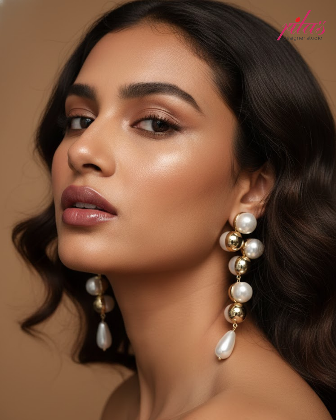 Pearl Cluster Dangle Earrings