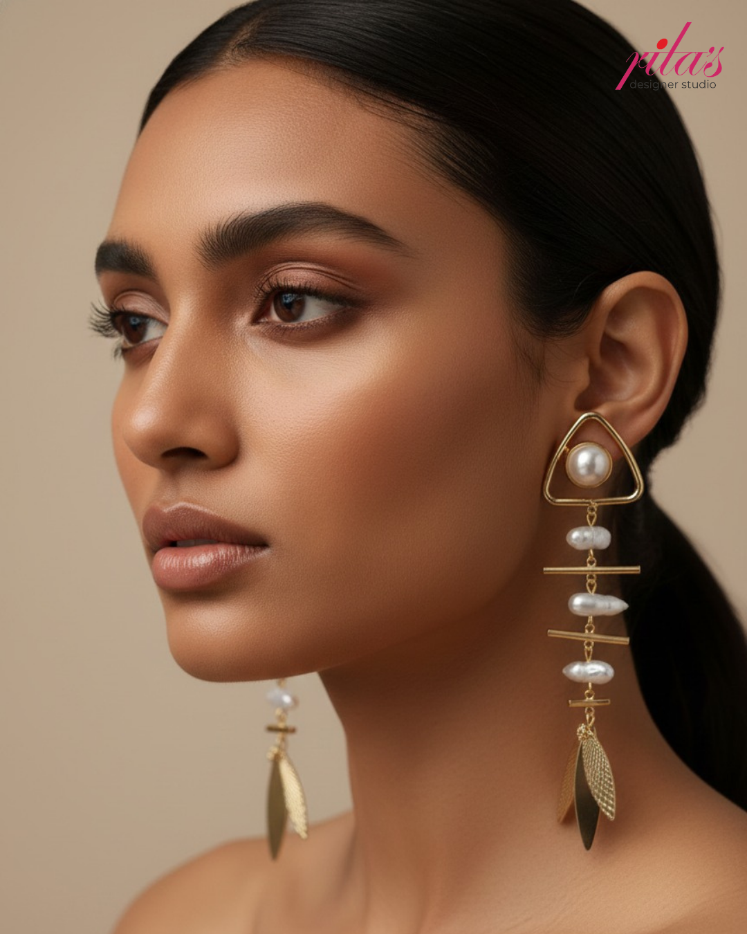 Antique Triangle Drop Earrings