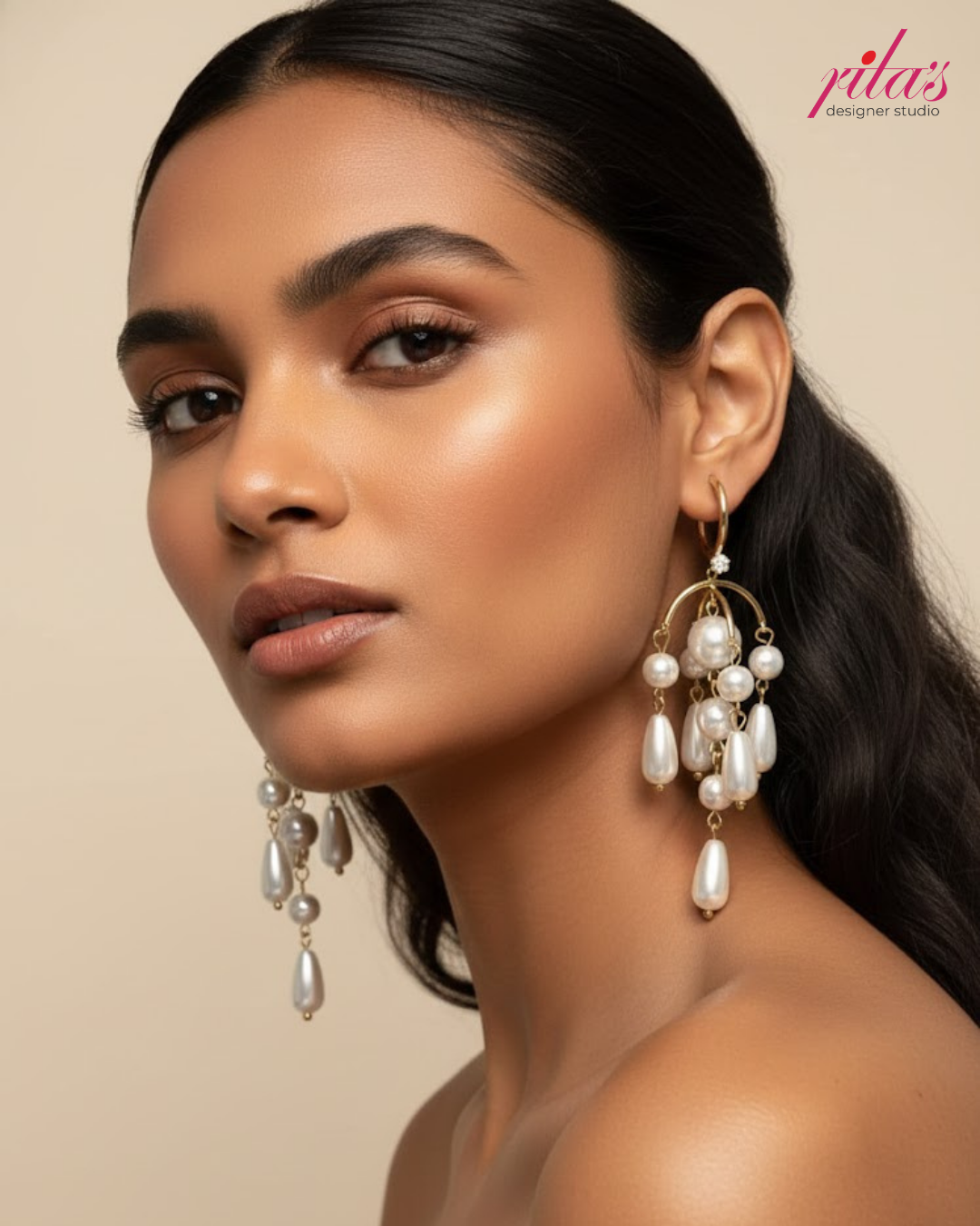Pearl Cluster Designer Earrings