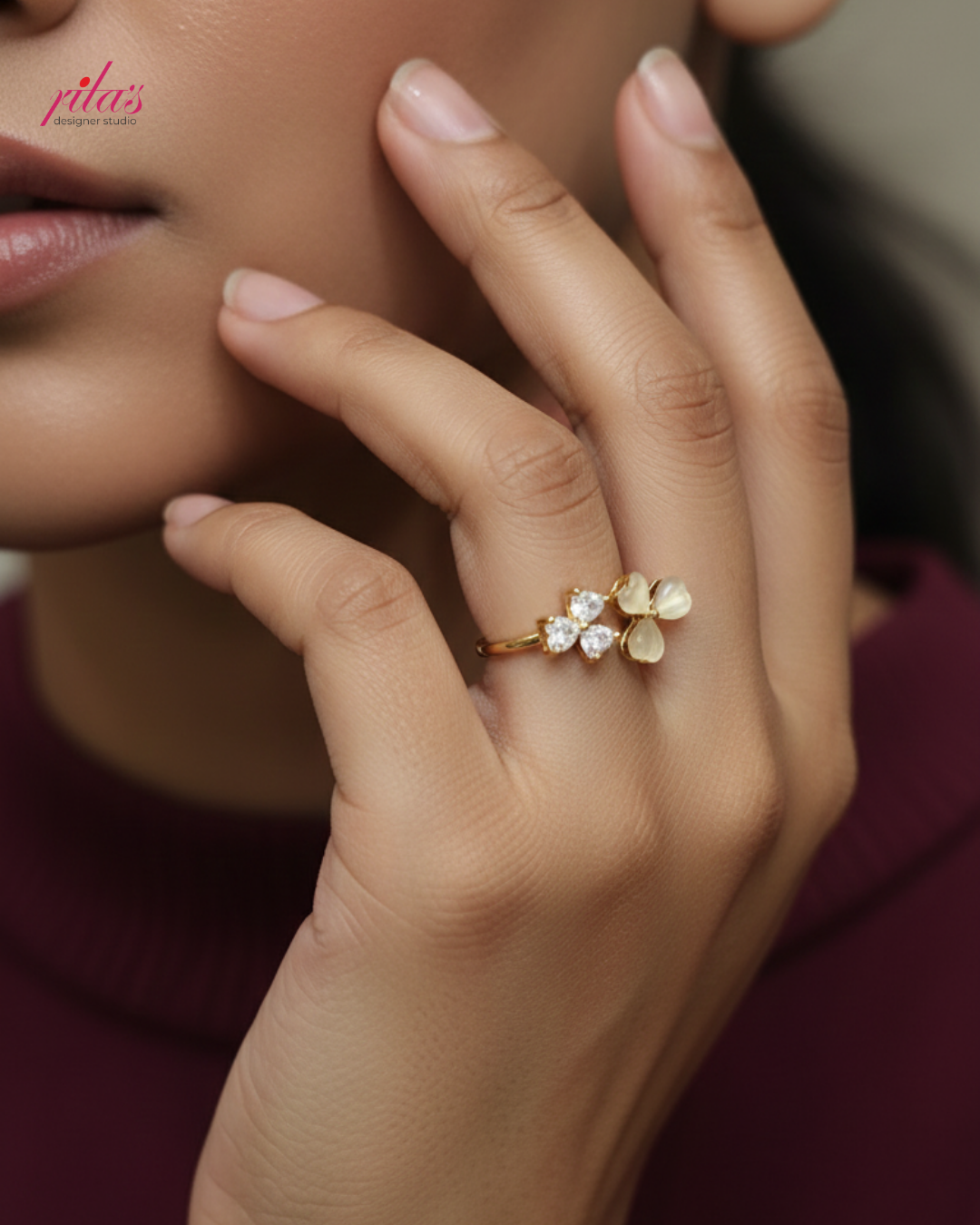 Petite Blossom Gold Luxury Ring