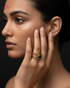 Minimal Double Band Gold Luxury Ring