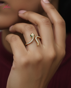 Elegant Dual Curve Gold Luxury Ring