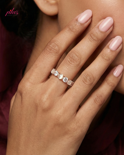 Dainty Sparkle Gold Luxury Ring Band