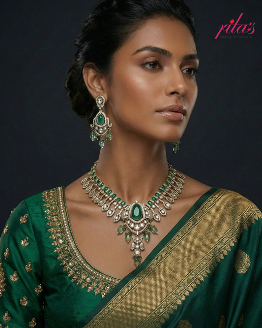 Green Stone Ethnic Full Set