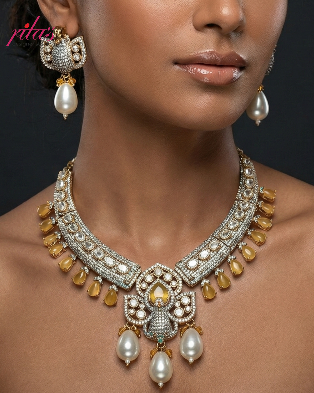 Pearl Kundan Bridal Full Set