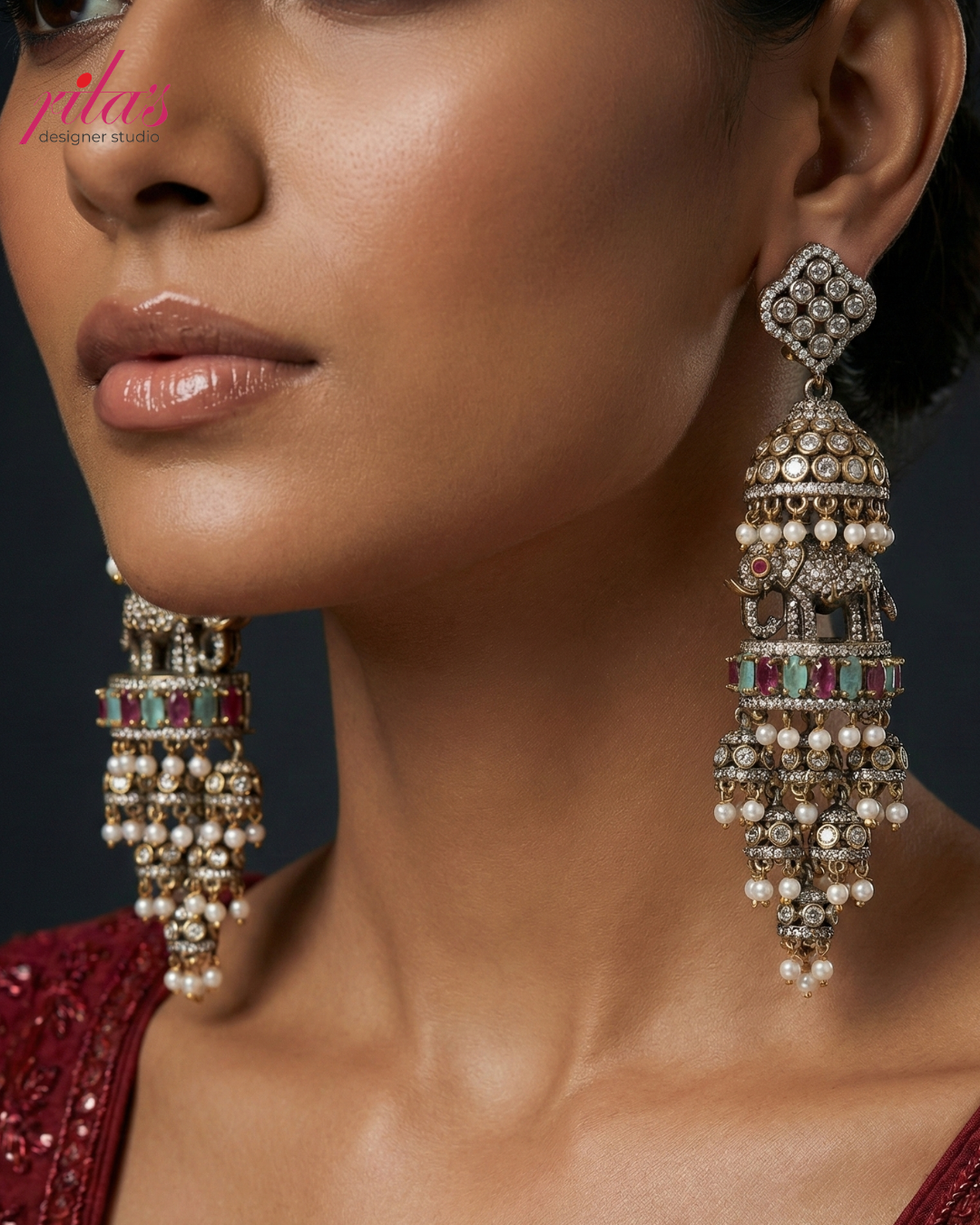 Traditional Multilayer Jhumka Earrings