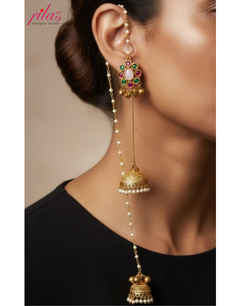 Multicolor Long Jhumka Earrings