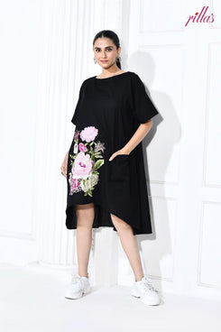 THE BLOOM – BLACK FLORAL EMBROIDERED DRESS