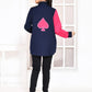 POKER FACE- NAVY PINK DUEL SHIRT