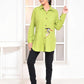 FEATHERED MUSE – PARROT GREEN LONG SHIRT