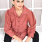 RUST WHISPER SIDE PANEL SHIRT