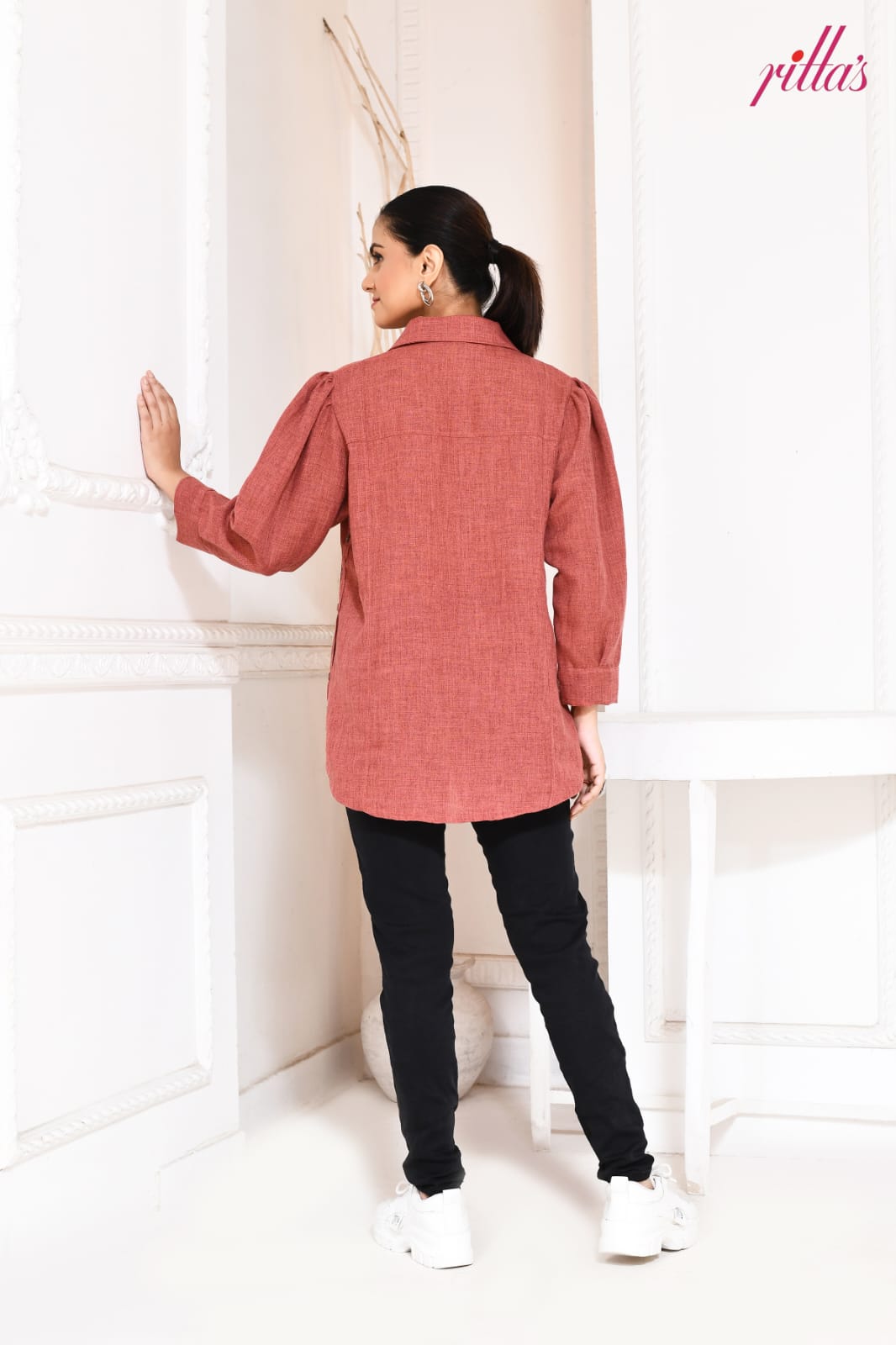 RUST WHISPER SIDE PANEL SHIRT