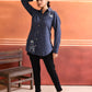 BOTANIC SKETCH – DENIM BLUE LONG SHIRT