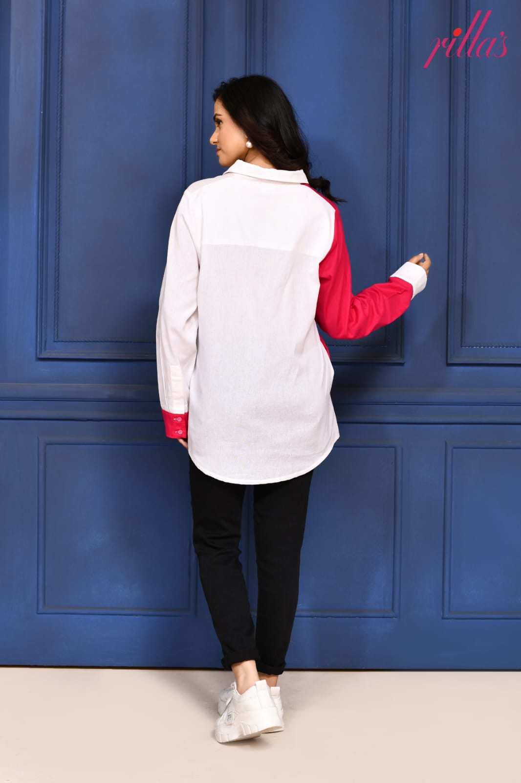 THE MUSE-PINK WHITE DUEL SHIRT