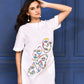 THE ARTISAN – IVORY ABSTRACT FACE DRESS
