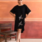 THE SOARING – BLACK EMBROIDERED BIRD DRESS