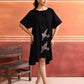 THE SOARING – BLACK EMBROIDERED BIRD DRESS