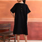 THE SOARING – BLACK EMBROIDERED BIRD DRESS