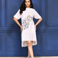THE ARTISAN – IVORY ABSTRACT FACE DRESS