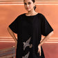 THE SOARING – BLACK EMBROIDERED BIRD DRESS