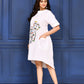 THE ARTISAN – IVORY ABSTRACT FACE DRESS