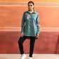 WILD FLOWER BLOOM- MINT GREEN LONG SHIRT